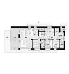 Rzut projektu HOMEKONCEPT 117 - Rzut parteru