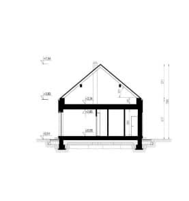 Rzut projektu HOMEKONCEPT 117 - przekrój