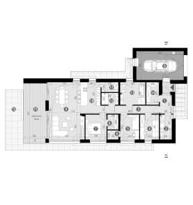 Rzut projektu HOMEKONCEPT 117 G1 - Rzut parteru