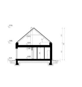 Rzut projektu HOMEKONCEPT 117 G1 wariant 01 - przekrój
