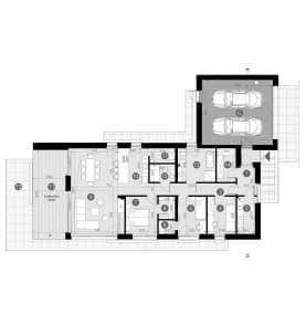 Rzut projektu HOMEKONCEPT 117 G2 - Rzut parteru