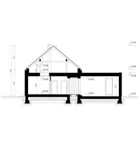 Rzut projektu HOMEKONCEPT 117 G2 - przekrój