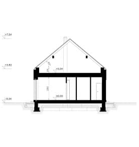 Rzut projektu HOMEKONCEPT 117 G2 wariant 01 - przekrój