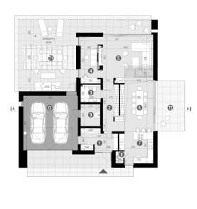 Rzut projektu HOMEKONCEPT 109 - Rzut parteru