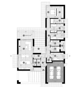 Rzut projektu HOMEKONCEPT 121 - Rzut parteru
