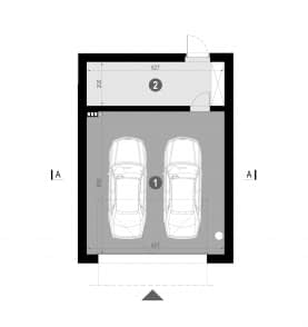 Rzut projektu Garaż HOMEKONCEPT G 10 - Rzut parteru