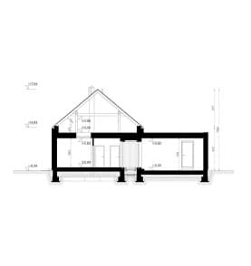 Rzut projektu HOMEKONCEPT 117 G2 wariant 02 - przekrój