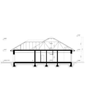 Rzut projektu HOMEKONCEPT 133 - przekrój