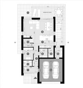 Rzut projektu HOMEKONCEPT 130 - Rzut parteru