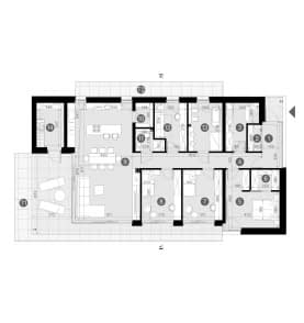Rzut projektu HOMEKONCEPT 119 - Rzut parteru