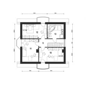 Rzut projektu Dom Dla Ciebie 1 w3 B - Piętro