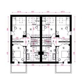 Rzut projektu Aria A-BL z garażem - Piętro
