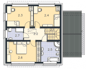 Rzut projektu Dublin (DCP350) - Piętro