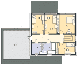 Rzut projektu Carrara III (DCP332b) - Piętro