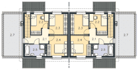 Rzut projektu Glasgow II (LMBL43) - Piętro