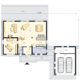 Rzut projektu Lund (DCP370) - Parter