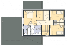Rzut projektu Newcastle (DCP364) - Poddasze