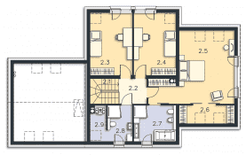 Rzut projektu Rabat (DCP366) - Poddasze
