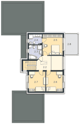 Rzut projektu Pacifica II (DCP362a) - Piętro