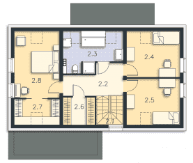 Rzut projektu Newcastle III (DCP364b) - Poddasze
