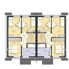 Rzut projektu Tromso II (LMBL47a) - Poddasze