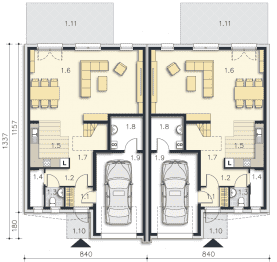Rzut projektu Tilburg II (DCBL49) - Parter