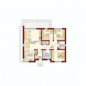 Rzut projektu Gorgiasz 3 - Rzut parteru