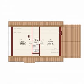 Rzut projektu Domena 104 B-T - Rzut poddasza