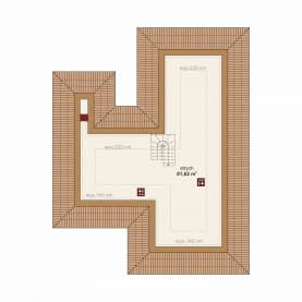 Rzut projektu Domena 126 B - Rzut poddasza