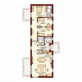 Rzut projektu Domena 146 C - Rzut parteru