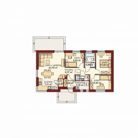 Rzut projektu DOMENA 152 C1 - Rzut parteru