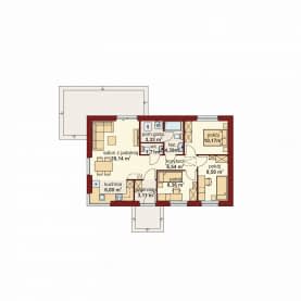 Rzut projektu DOMENA 157 C - Rzut parteru