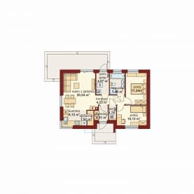 Rzut projektu DOMENA 159 C - Rzut parteru