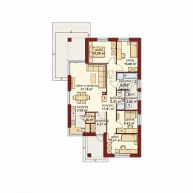 Rzut projektu Domena 156 C - Rzut parteru