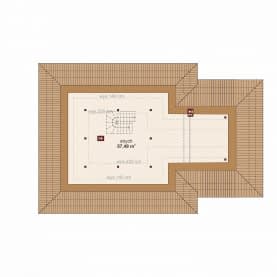 Rzut projektu Domena 112 B1 - Rzut poddasza