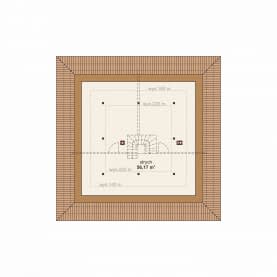 Rzut projektu Domena 121 C1 - Rzut poddasza