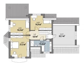 Rzut projektu Ciekawy II - Poddasze