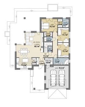 Rzut projektu Miriam V - Parter