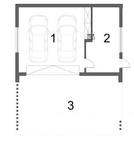 Rzut projektu BK-32 GARAŻ - Rzut