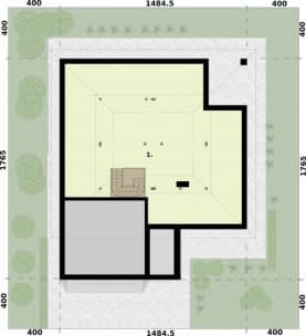 Rzut projektu ALEXANDRIA 4 - Rzut strychu