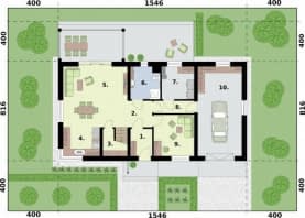 Rzut projektu TRYPOLIS 10 - Rzut przyziemia