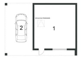 Rzut projektu BK-42 BUDYNEK GOSPODARCZY - Rzut