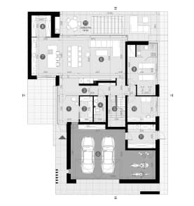 Rzut projektu HOMEKONCEPT 124 - Rzut parteru