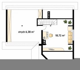 Rzut projektu Szyper 5 (CE) - poddasze