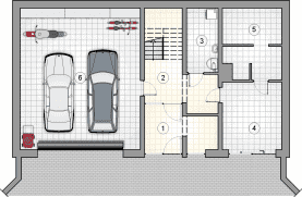 Rzut projektu S-GL 1393 Muna III - Piwnica