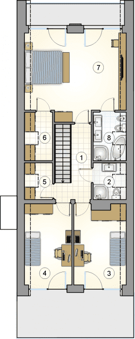 Rzut projektu S-GL 1652 Bari IV - Poddasze