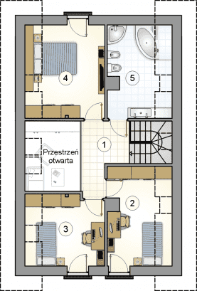 Rzut projektu S-GL 1583 Boston III - Poddasze