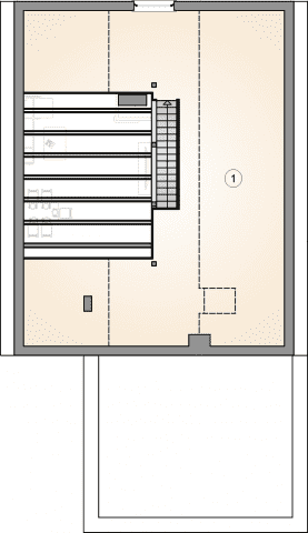Rzut projektu S-GL 9991442 Pleszka SZ - Poddasze