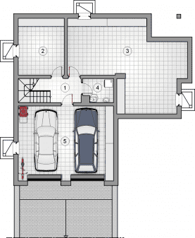 Rzut projektu S-GL 1416 Gustaw II - Piwnica