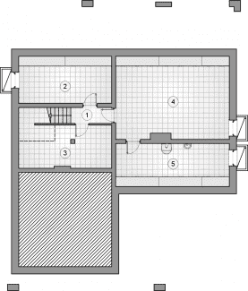 Rzut projektu S-GL 1186 Cabernet Plus - Piwnica
